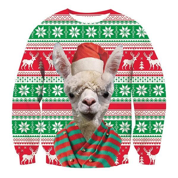 Llama Ugly Christmas Sweater