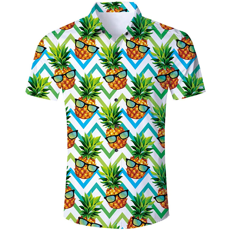 Sunglasses Pineapple Funny Hawaiian Shirt