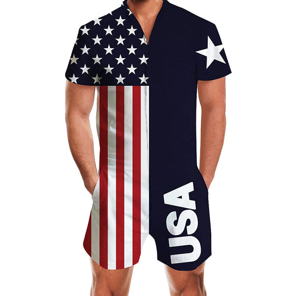 The USA Flag Men Romper