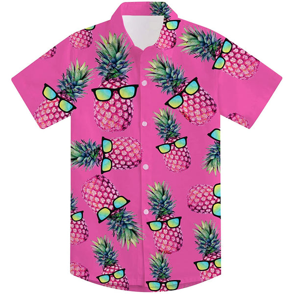 Sunglasses Pineapple Pink Funny Toddler Hawaiian Shirt