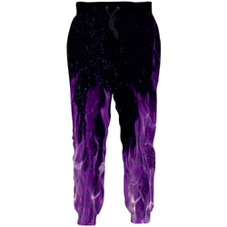 Purple Flame Funny Sweatpants