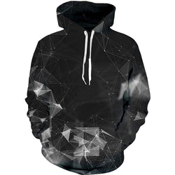 Black Geometric Funny Hoodie