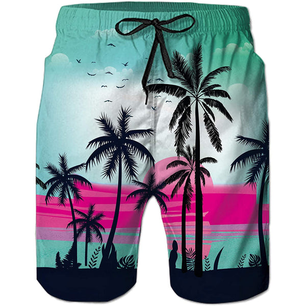 Palm Tree Funny Swim Trunks