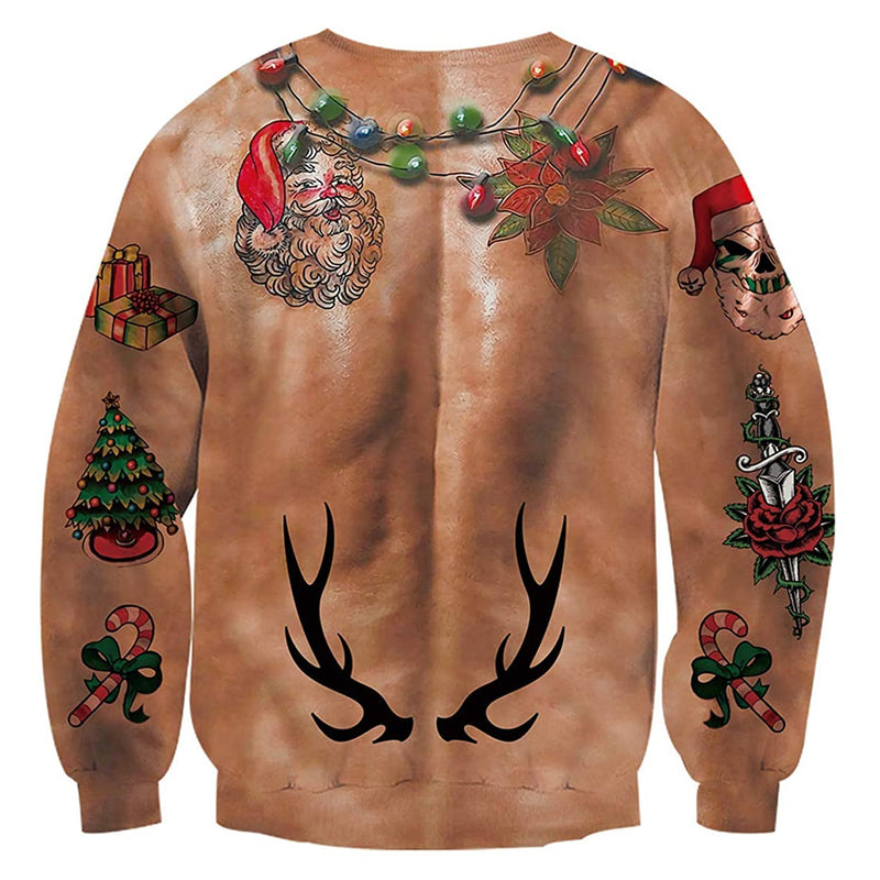 Naked Muscle Bulb Ugly Christmas Sweater