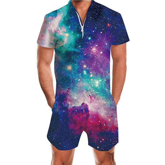 Galaxy Nebula Strampler für Männer