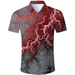 Red Lightning Funny Hawaiian Shirt