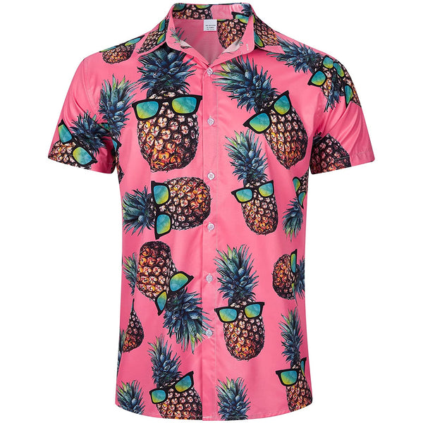 Sunglasses Pineapple Pink Funny Hawaiian Shirt