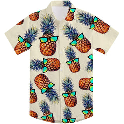 Sunglasses Pineapple Yellow Funny Toddler Hawaiian Shirt