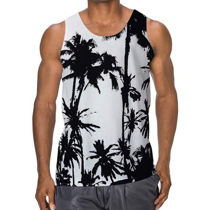 Palm Tree White Funny Tank Top