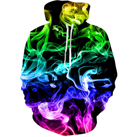 Kleurrijke rook grappige hoodie