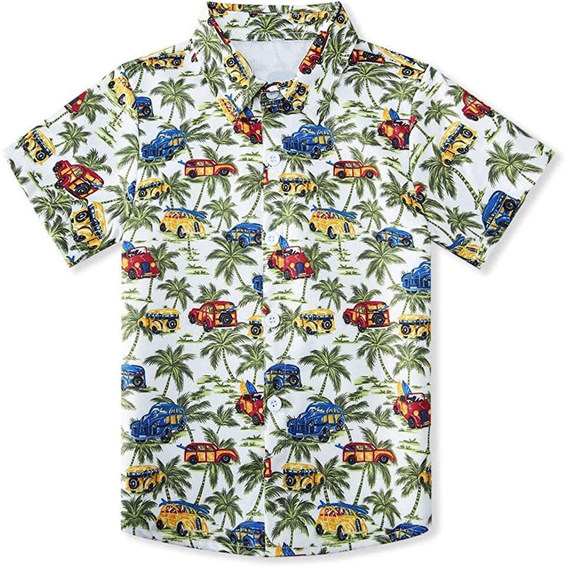 Palm Tree Cars Funny Toddler Hawaiian Shirt
