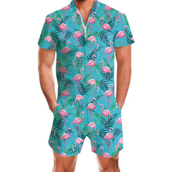 Pink Flamingo Male Romper