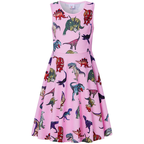 Dinosaur Pink Funny Girl Dress
