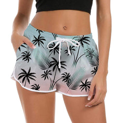 Palm Tree Leaf Funny Board Shorts for Women