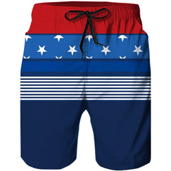 American Flag Funny Swim Trunks