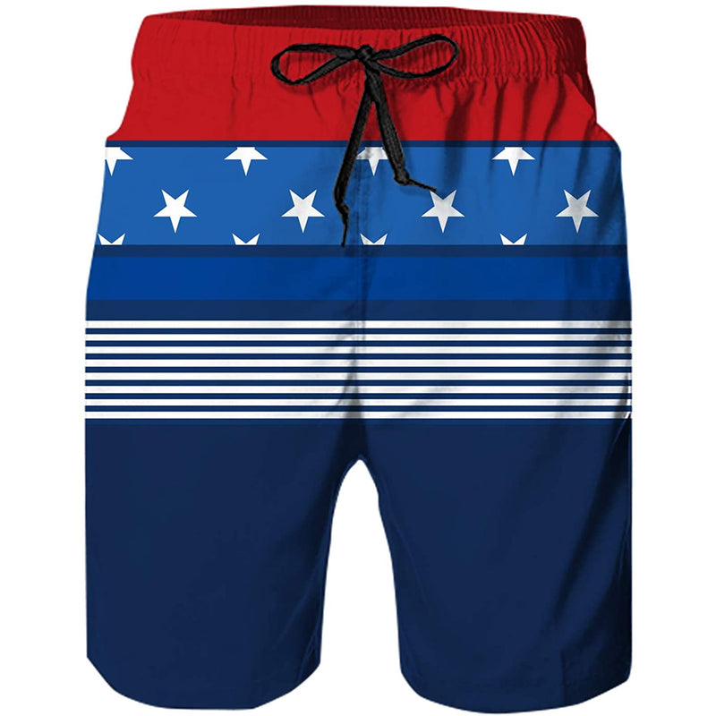 American Flag Funny Swim Trunks