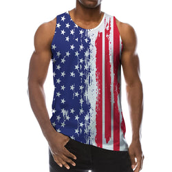 Splash American Flag Funny Tank Top