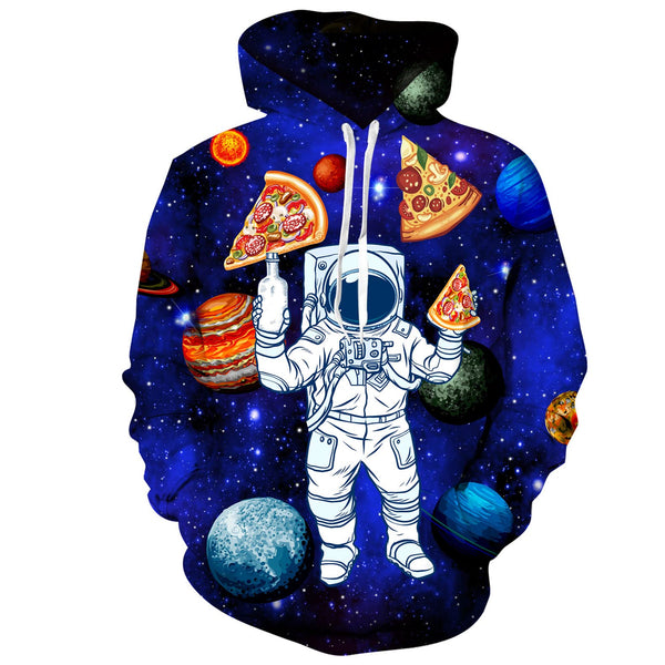 Pizza Space Astronaut Funny Hoodie