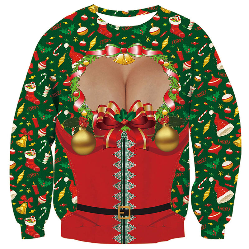  Fartey Plus Size Ugly Christmas Sweater Womens Ugly