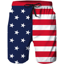 American Flag Funny Swim Trunks