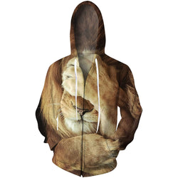 Lion Zip Up Hoodie