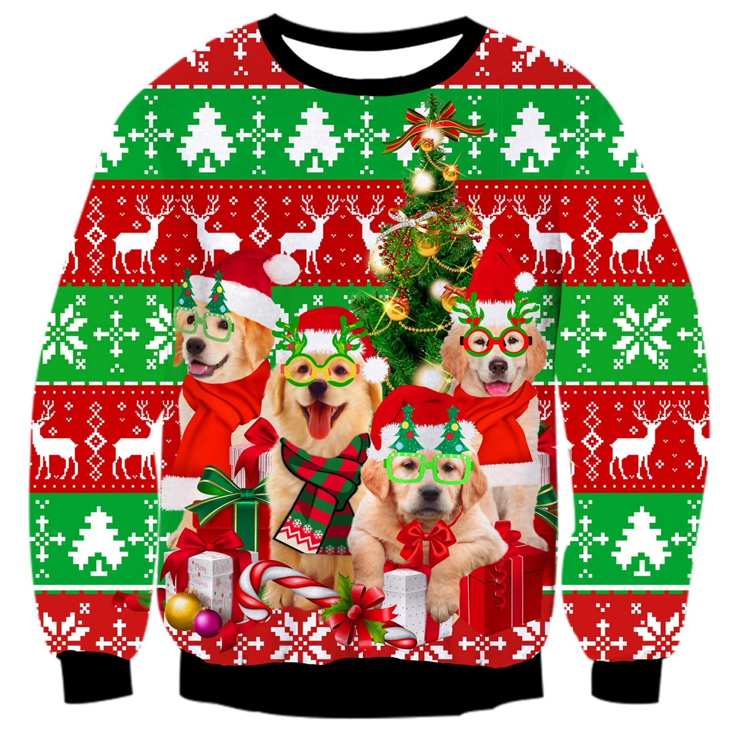 Schattige honden lelijke kersttrui