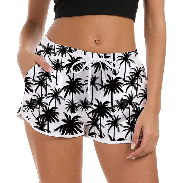 Palm Tree Funny Board Shorts for Women