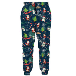 Christmas Tree Snow Man Funny Sweatpants