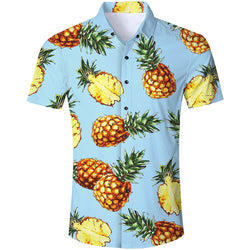 Light Green Pineapple Funny Hawaiian Shirt