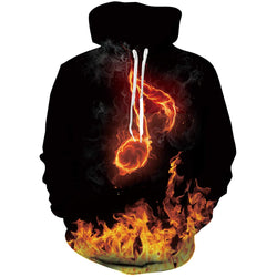 Music Fire Funny Hoodie