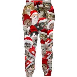 Kat Kerstmis Grappige Sweatpants