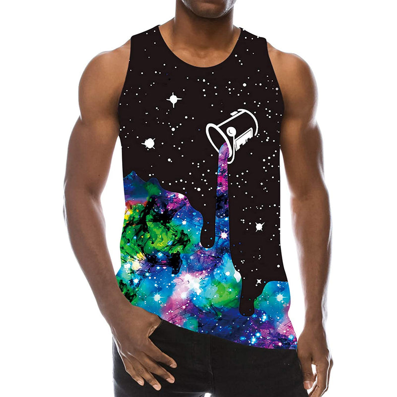 Galaxy Paint Splatter Funny Tank Top