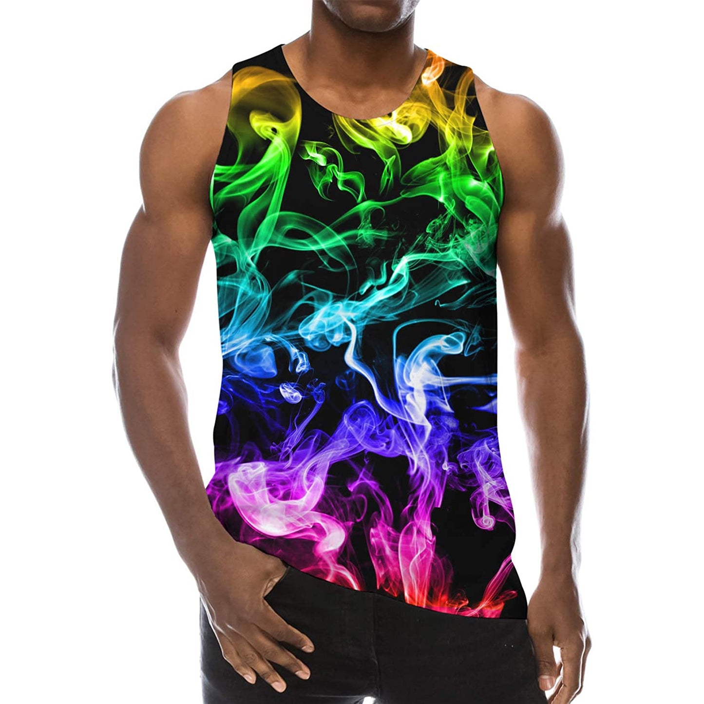 Bunter Rauch Lustiges Tank Top