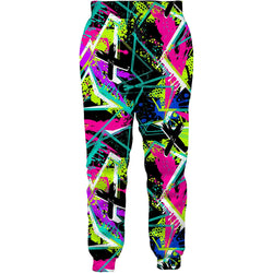80s Colorful Geometric Funny Sweatpants