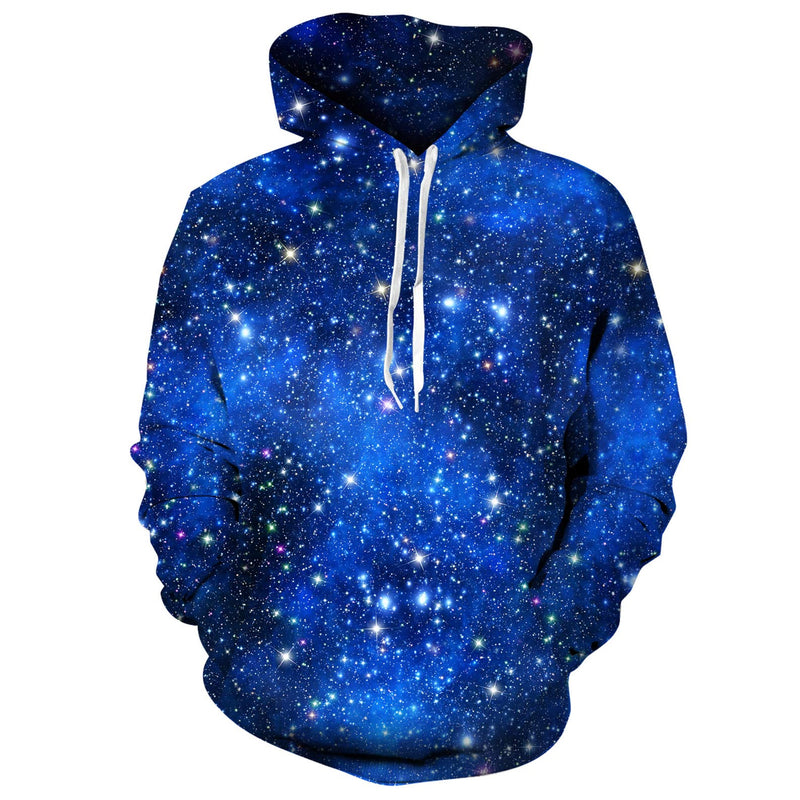 Bright Blue Galaxy Funny Hoodie