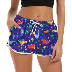 Cute Dinosaurs Funny Board Shorts for Women