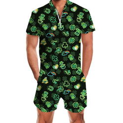 St. Patrick's Day Clover Male Romper