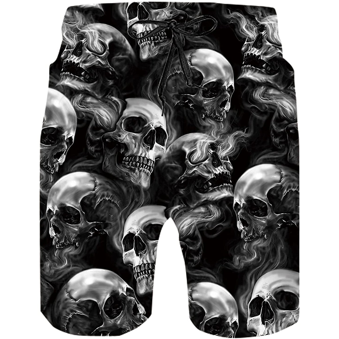 Smoke Skull Funny Swim Trunks