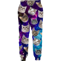 Galaxy Cats Funny Sweatpants