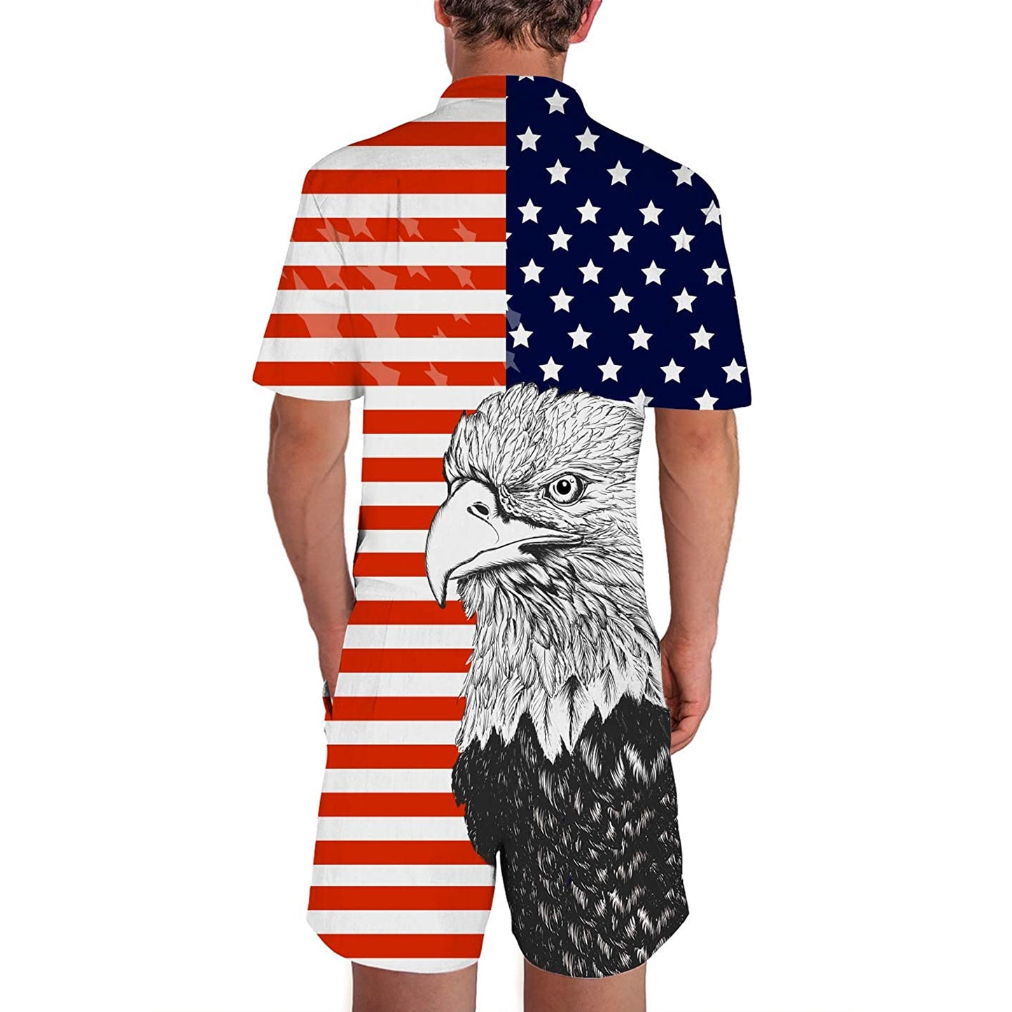 Amerikaanse vlag adelaar mannelijke romper