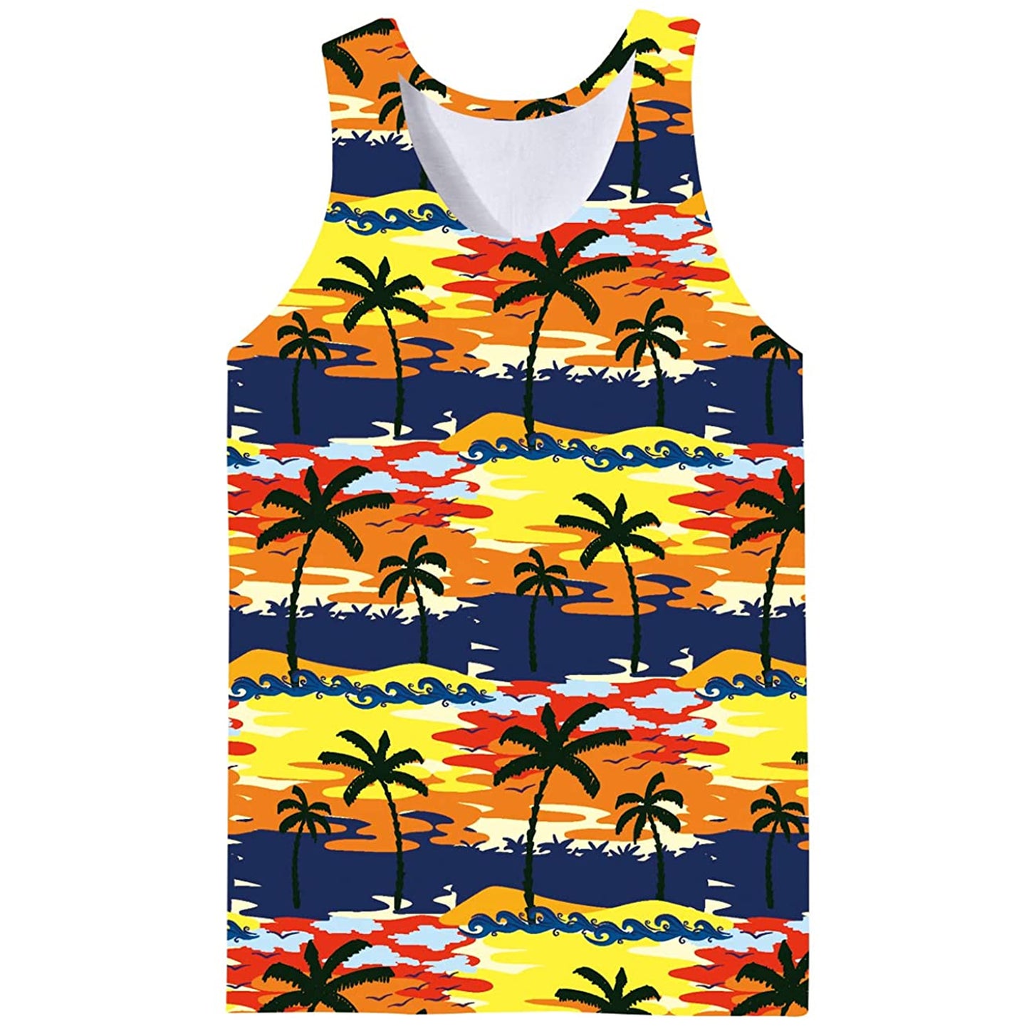 Geel Kokosnootboom Grappig Tanktopje