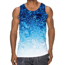 Blue Snowflake Funny Tank Top