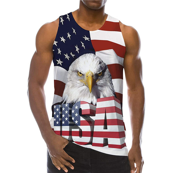 USA Flag Eagle Funny Tank Top