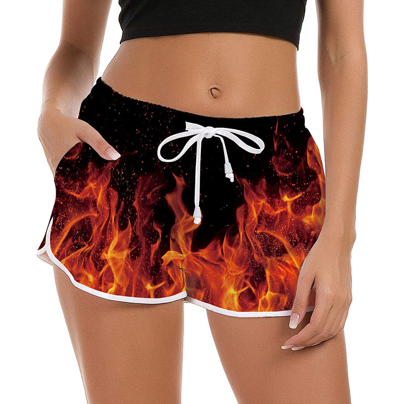 Flame Funny Board Shorts for Women