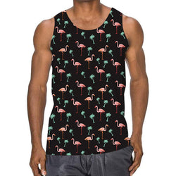 Palm Tree Flamingo Funny Tank Top