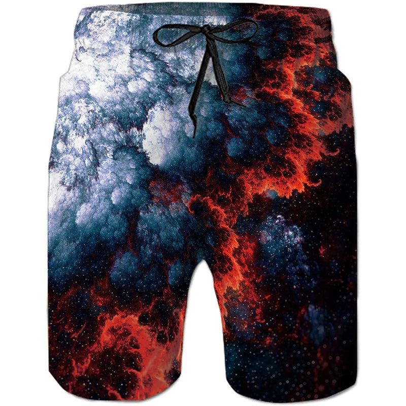 Volcano Eruption Funny Swim Trunks