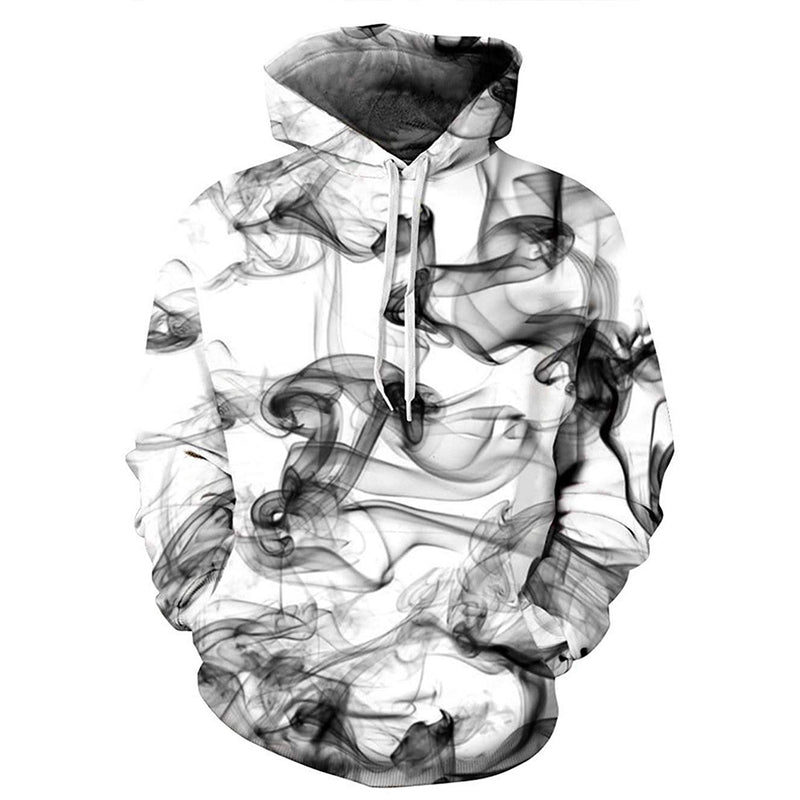 White Smoke Graphic Hoodie