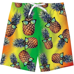 Yellow Sunglasses Pineapple Funny Boy Swim Trunk