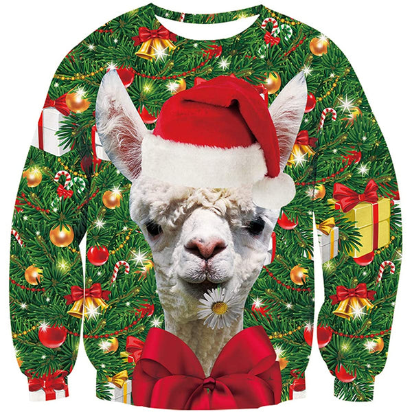 Funny Llama Ugly Christmas Sweater
