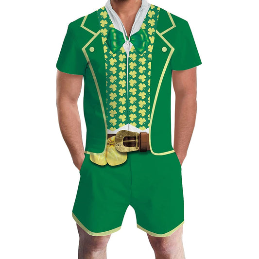St. Patrick's Day Smoking Kleeblatt Gürtel männlich Strampler